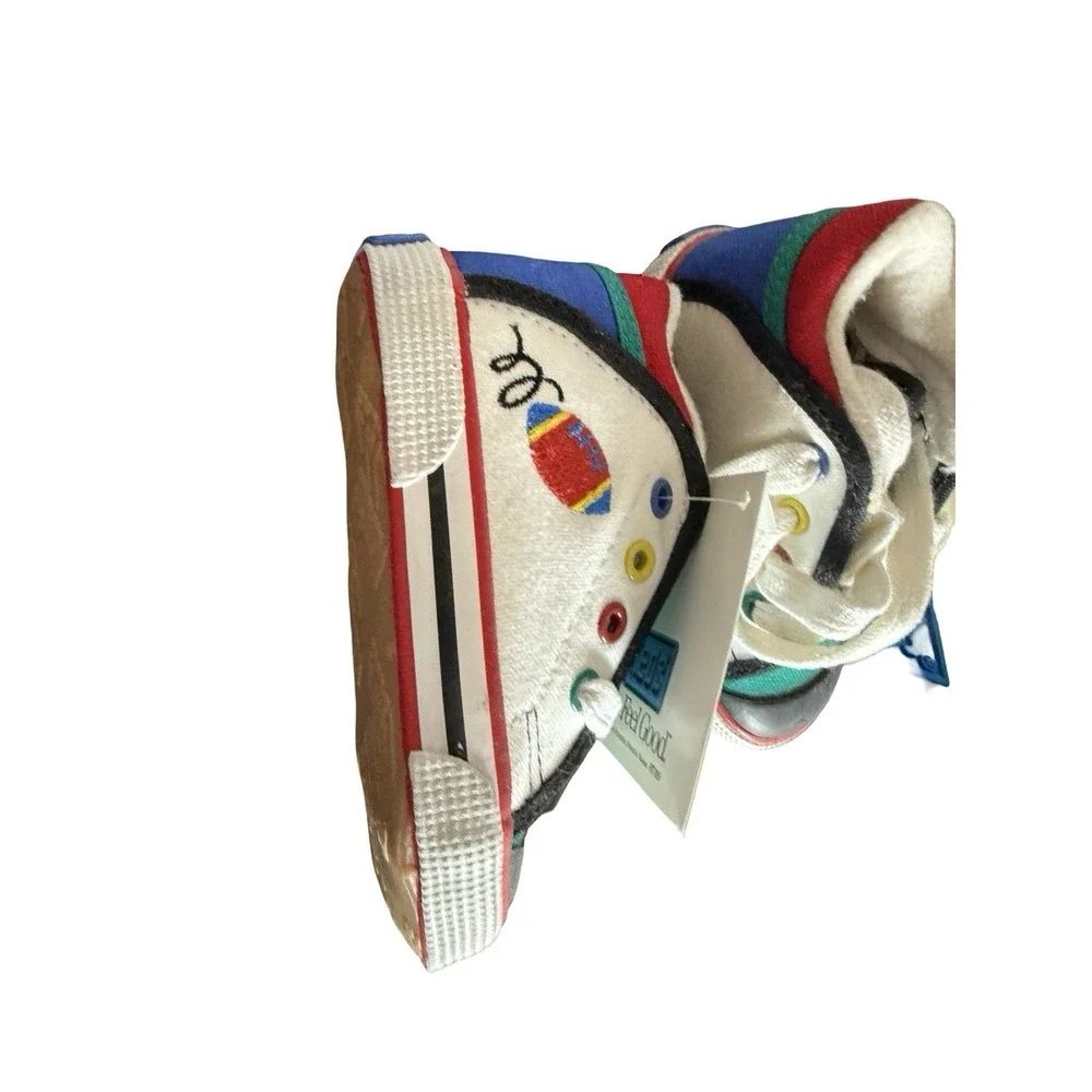 Vintage Keds hi-top primary colors football canvas sneakers shoes boys‎ sz 4 1/2